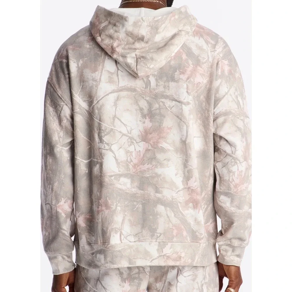 Pabst Blue Ribbon Hoodie Mens XL Camo Good PBR Rose Logo Graphic Sweatshirt - Picture 4 of 10